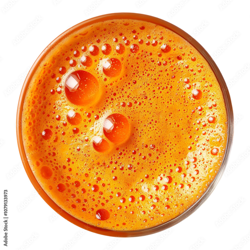 Vibrant Carrot and Ginger Smoothie on White Background Vibrant Carrot and Ginger Smoothie on White Background