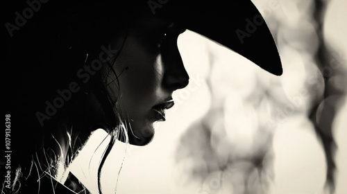 cowgirl silhouette black an...