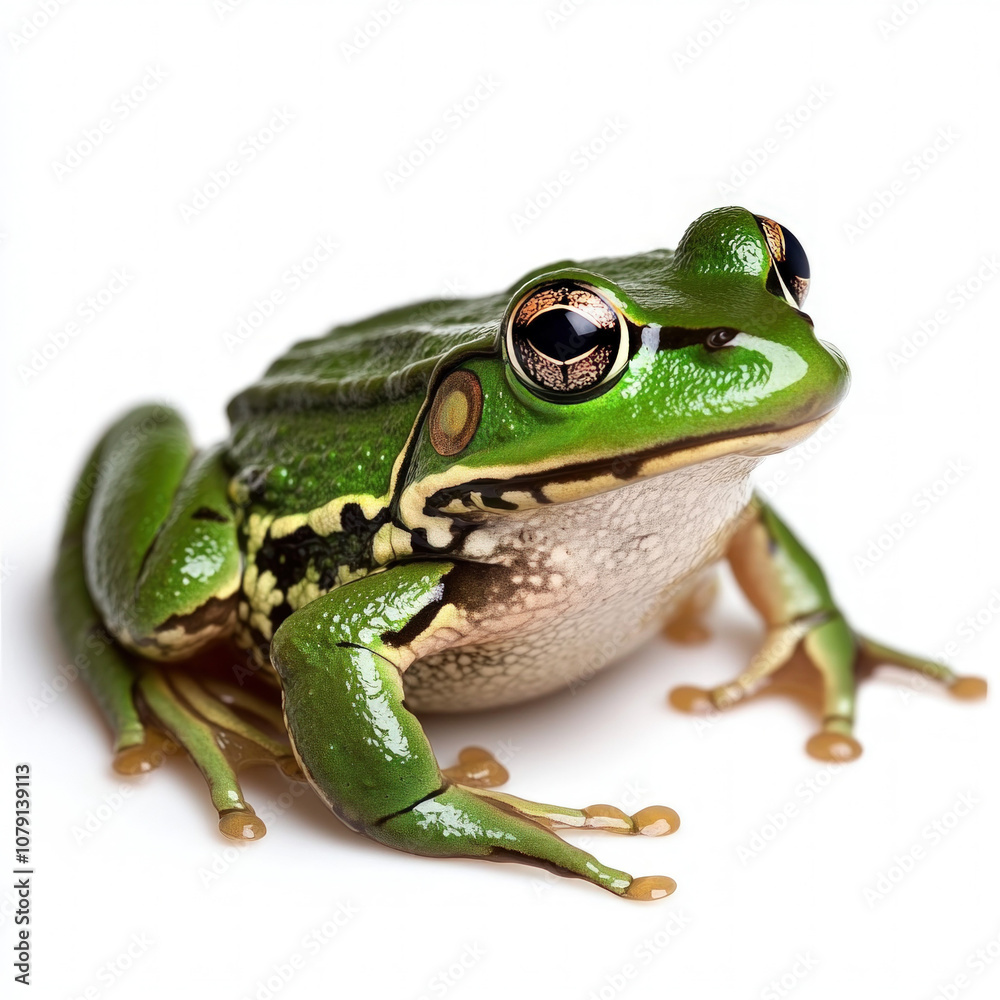 Fototapeta premium Green Frog Isolated