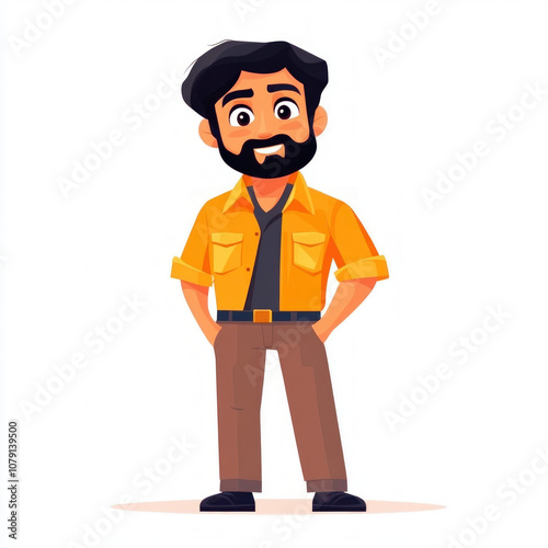 Happy Man Isolated Full Body