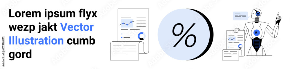 Robot examining charts and documents, emphasizing data analytics. Ideal for tech reports, business presentations, marketing materials, websites, financial reports, educational content, and AI-themed Robot examining charts and documents, emphasizing data analytics. Ideal for tech reports, business presentations, marketing materials, websites, financial reports, educational content, and AI-themed