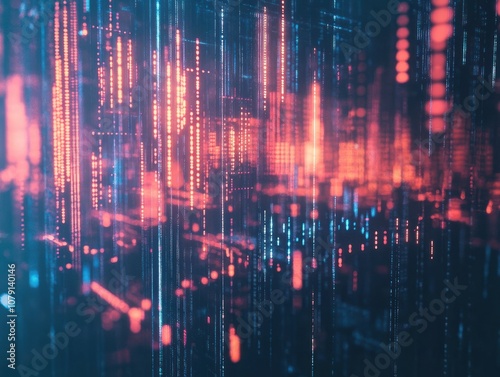 Wallpaper Mural Illustration of Stock market or forex trading graph and candlestick chart suitable for financial investment concept. Generative AI Torontodigital.ca