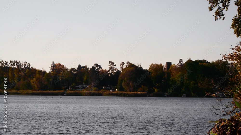 Ein See am Morgen im Herbst in der Uckermark