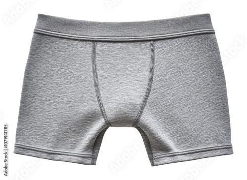 PNG Gray boxer shorts displayed on a white surface