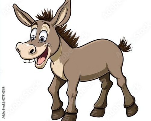 Hilarious cartoon donkey showcasing its playful nature