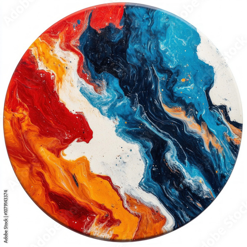 Paint Pour Isolated