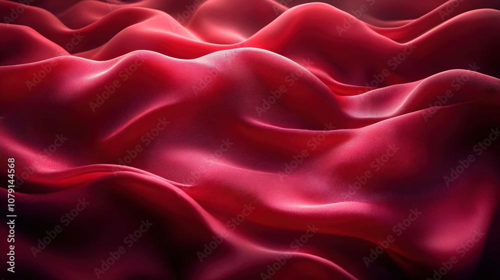 Obraz premium Abstract Red Wavy Background