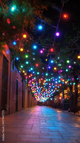 vibrant scene of a street l...
