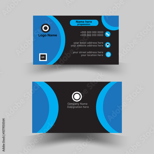  Modern simple business card print template creative and Clean visiting card.