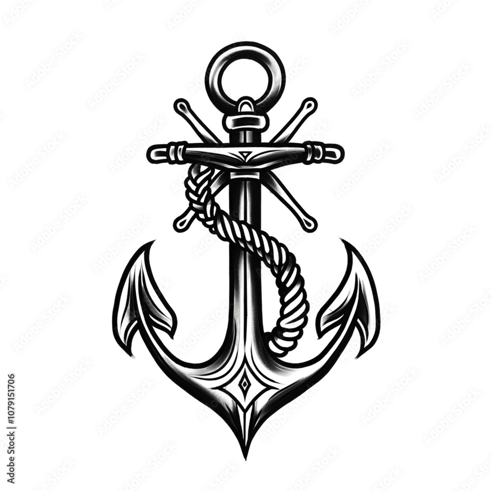 anchor on a white anchor on a white