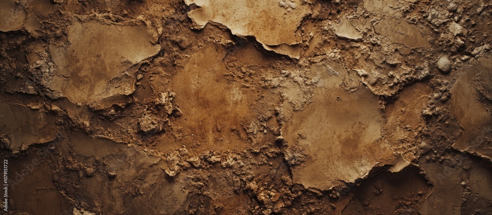 Fototapeta premium Close up of a textured brick wall showcasing rich brown cement highlights ideal for architectural design and interior decor