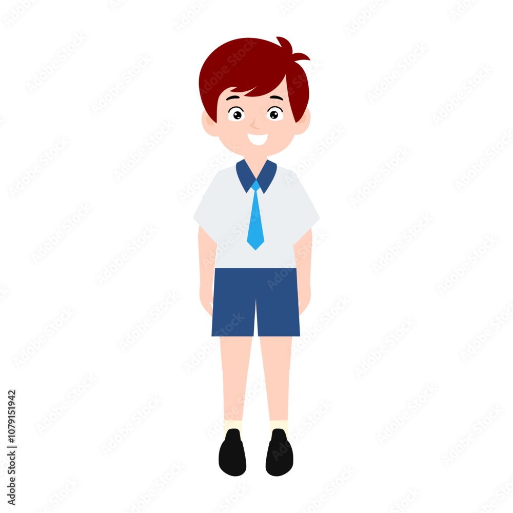 boy different pose activity school isolated on white background, uniform school white blue boy different pose activity school isolated on white background, uniform school white blue