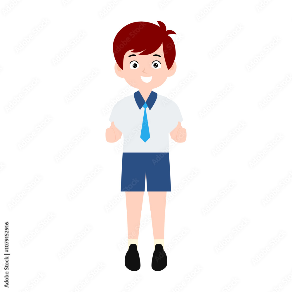 boy different pose activity school isolated on white background, uniform school white blue boy different pose activity school isolated on white background, uniform school white blue