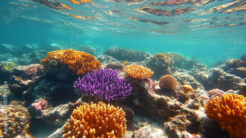 Fototapeta Naklejka Na Ścianę i Meble -  coral reef in sea