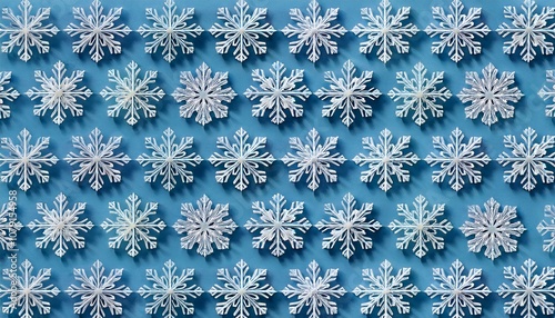 Wallpaper Mural White snowflakes on a plain white or blue background, highlighting their unique symmetrical patterns. SEAMLESS PATTERN. SEAMLESS WALLPAPER. Torontodigital.ca