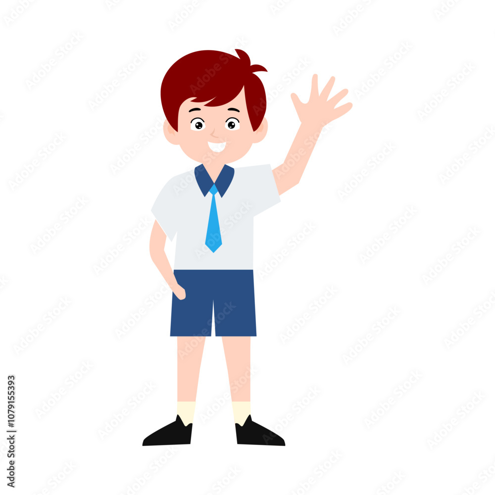 boy different pose activity school isolated on white background, uniform school white blue boy different pose activity school isolated on white background, uniform school white blue