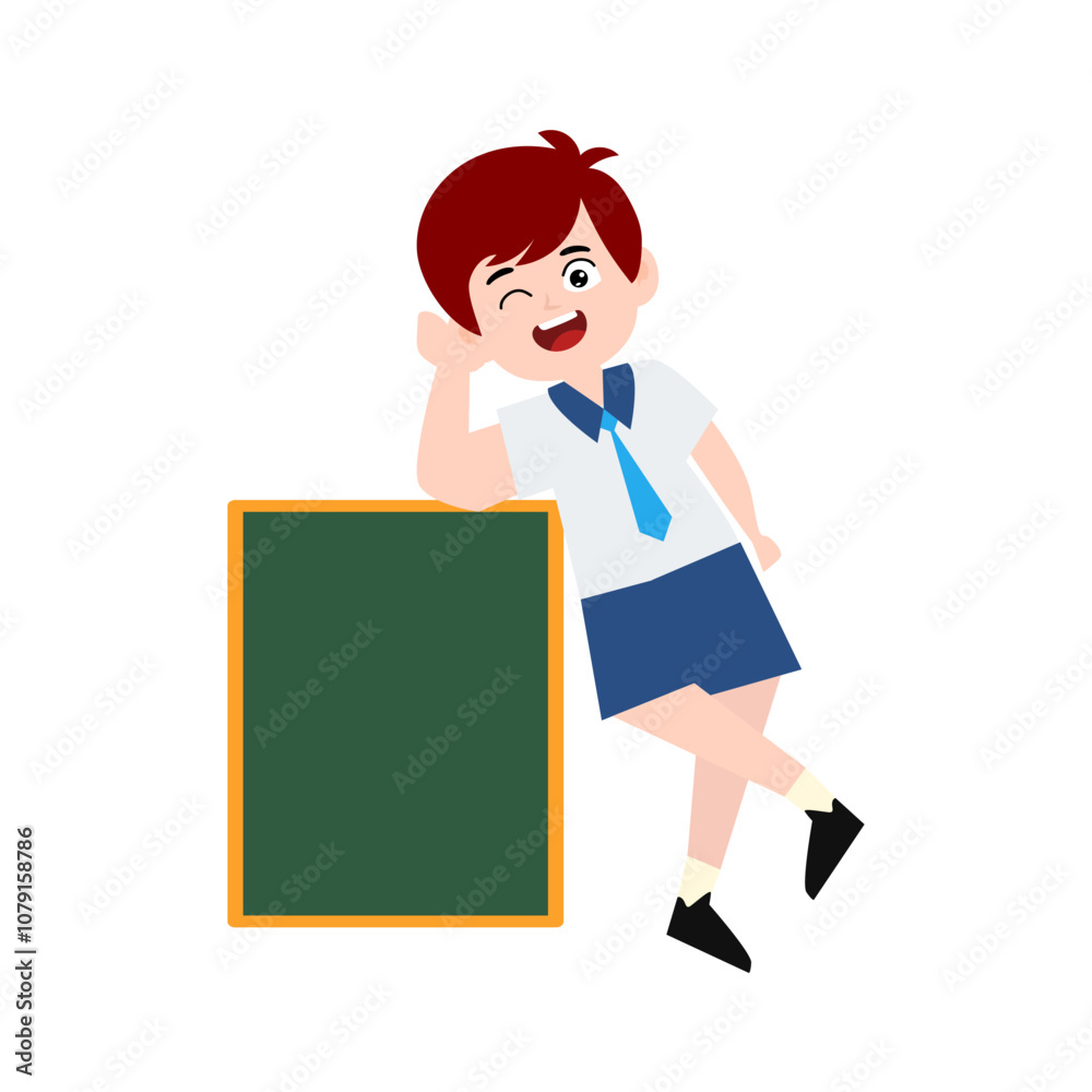boy different pose activity school isolated on white background, uniform school white blue boy different pose activity school isolated on white background, uniform school white blue