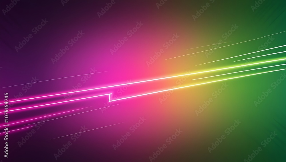 Abstract colorful background with glowing lines. Generative Ai.