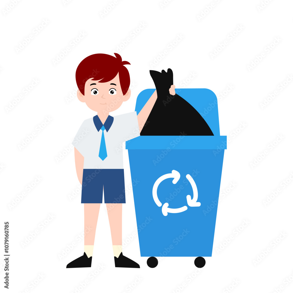 boy different pose activity school isolated on white background, uniform school white blue boy different pose activity school isolated on white background, uniform school white blue
