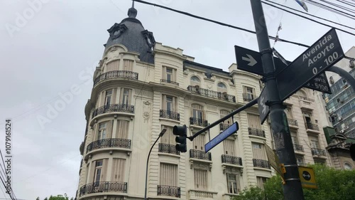 Crosswalk on Avenida Acoyte in Buenos Aires, Argentine. photo