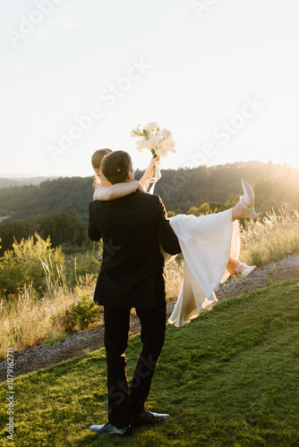 Bride Swept Off Her Feet