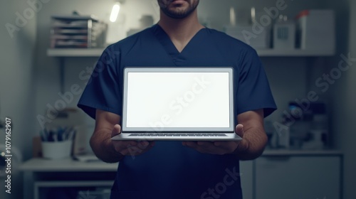 The Doctor Holding Laptop