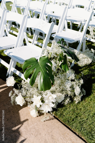 Wedding Flowers Featuring Monstera Plants
