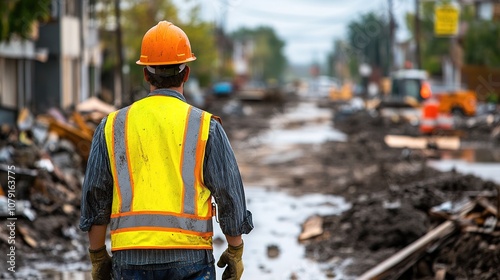 Engineer Working on Disaster-Resilient Construction