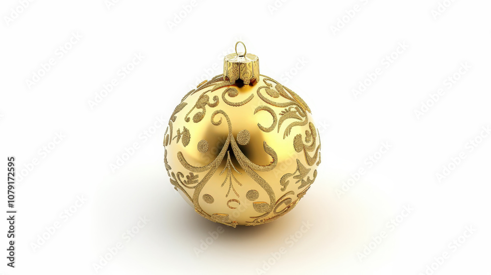 golden christmas ball isolated on white background golden christmas ball isolated on white background