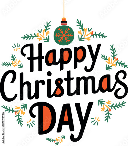 Happy Christ mas Design silhouette art 
