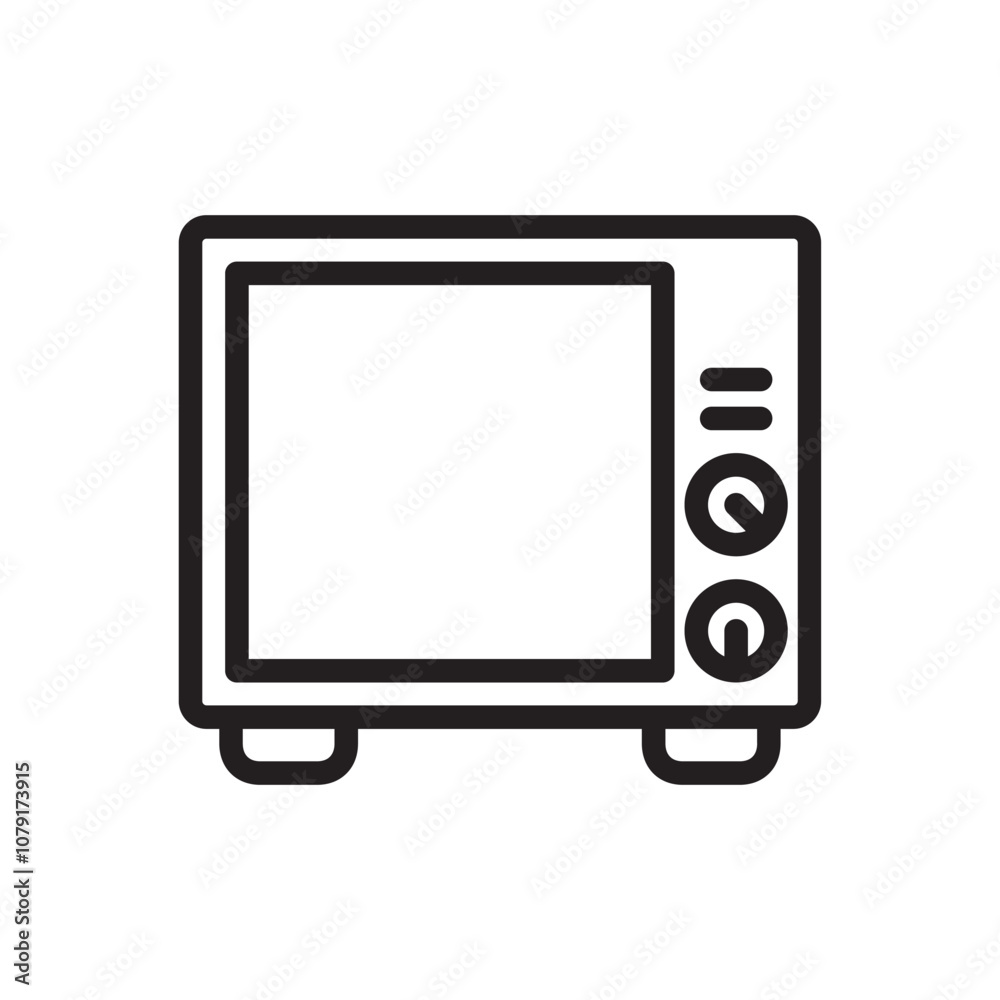 Bread oven icon line vector design in trendy style Bread oven icon line vector design in trendy style
