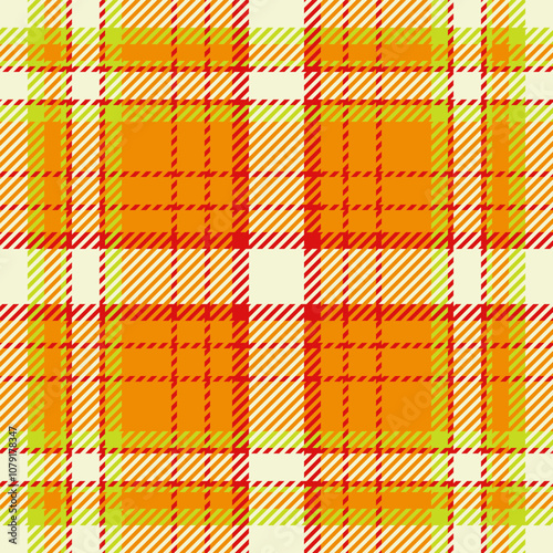 Creative tartan seamless vector, editable pattern fabric plaid. Celtic textile background check texture in bright and light colors.