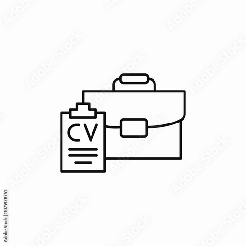 cv handbag icon sign vector