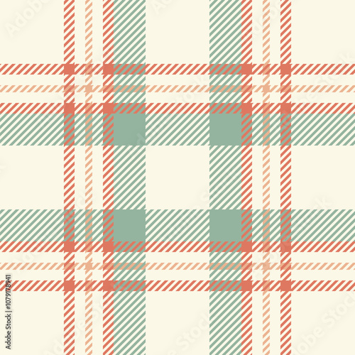 70s textile tartan plaid, creation texture fabric background. Elegance check pattern vector seamless in old lace and pastel colors. photo