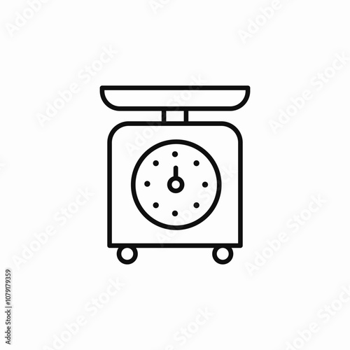 kitchen scales icon sign vector