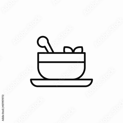 mortar pestle icon sign vector