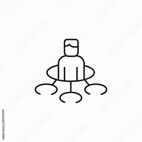 networking employee icon sign vector