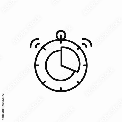 stopwatch timer icon sign vector