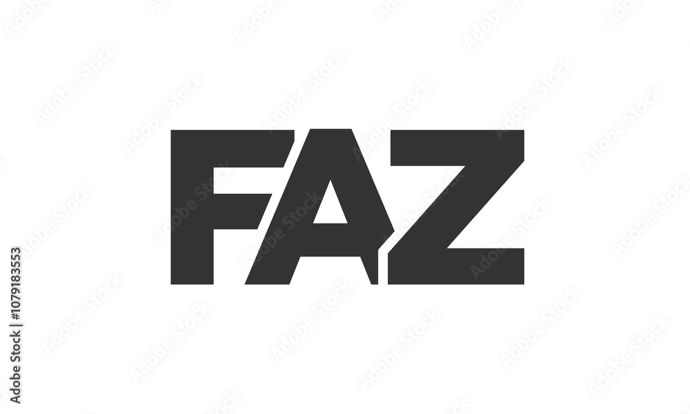 FAZ logo design template with strong and modern bold text. Initial based vector logotype featuring simple and minimal typography. Trendy company identity. FAZ logo design template with strong and modern bold text. Initial based vector logotype featuring simple and minimal typography. Trendy company identity.