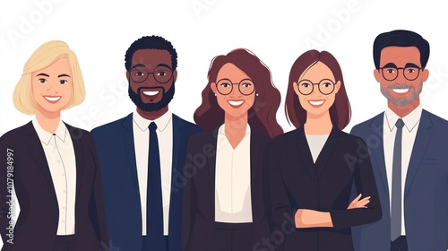 Diverse Business Team Illustration