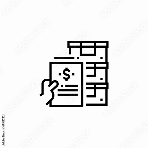 delivery invoice icon sign vector