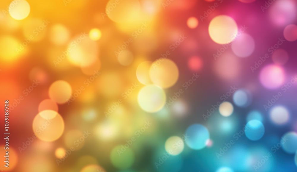 Fototapeta premium カラフルなボケ効果の背景が広がる、抽象的なアートの表現