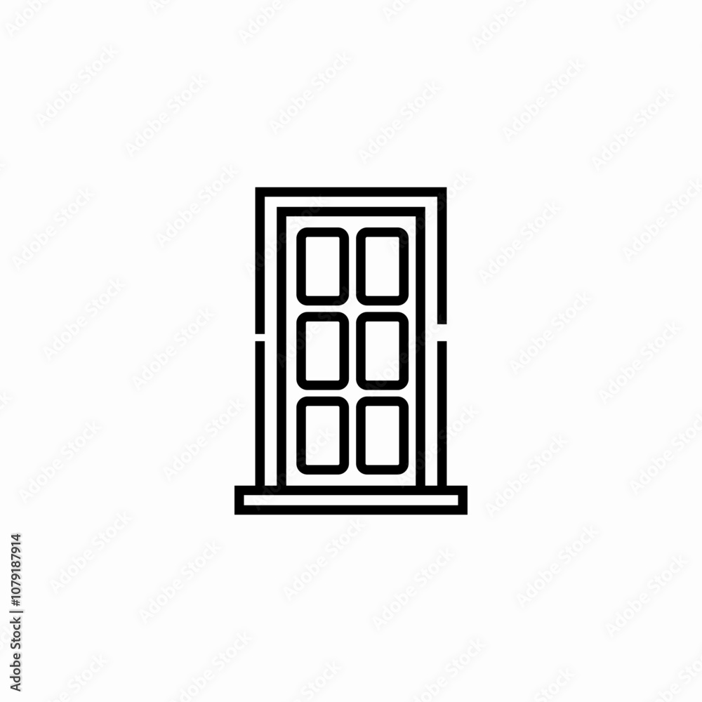home door icon sign vector home door icon sign vector