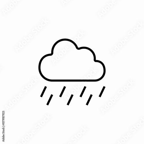 heavy rain cloud icon sign vector