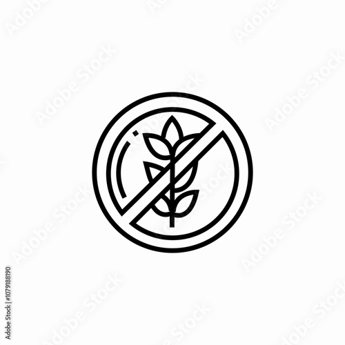 no grain icon sign vector