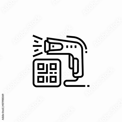 qr code scanner icon sign vector