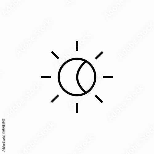 solar eclipse icon sign vector