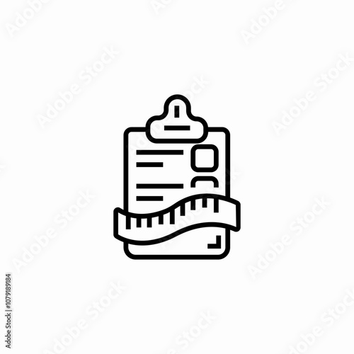 weight loss program clipboard icon sign vector
