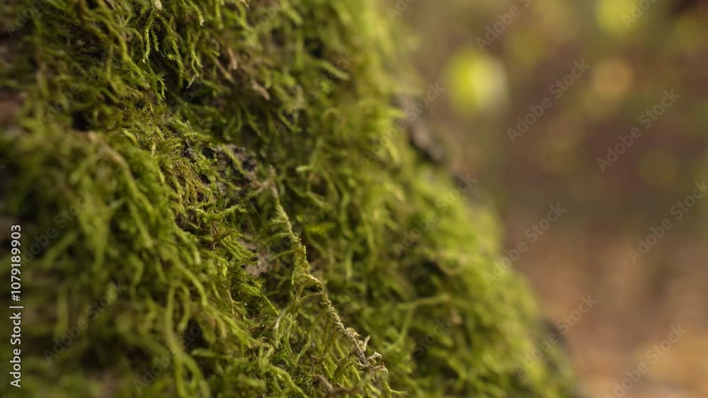 Moss growing on a tree. forest. panorama. Moss growing on a tree. forest. panorama.