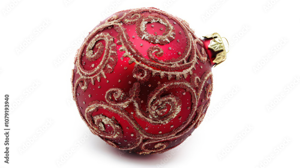 red christmas ball isolated on white red christmas ball isolated on white